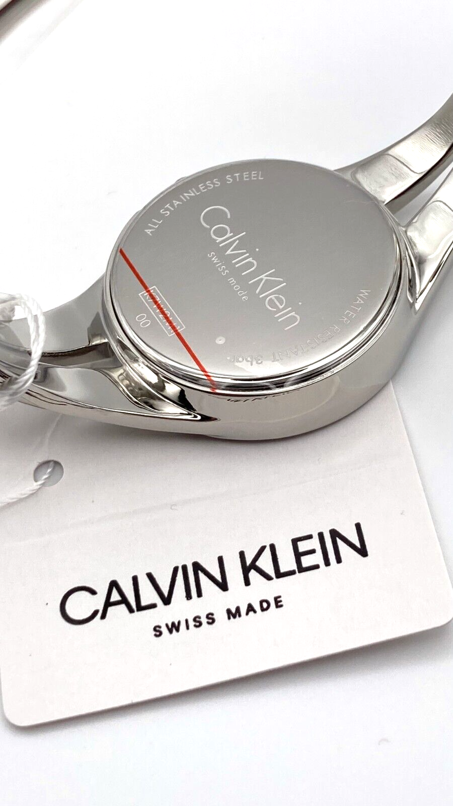 CALVIN KLEIN Addict Silber Zifferblatt Kleine Armreif Damen Uhr
