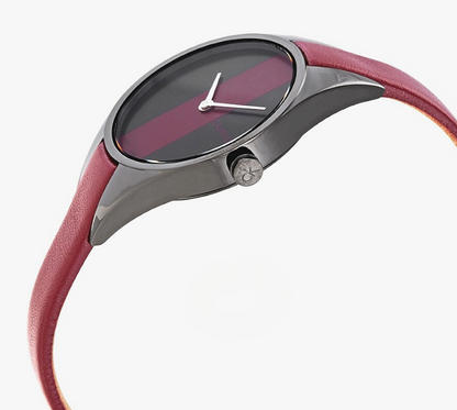 CALVIN KLEIN Rebel Damenarmbanduhr Rot Schwarz Zifferblatt
