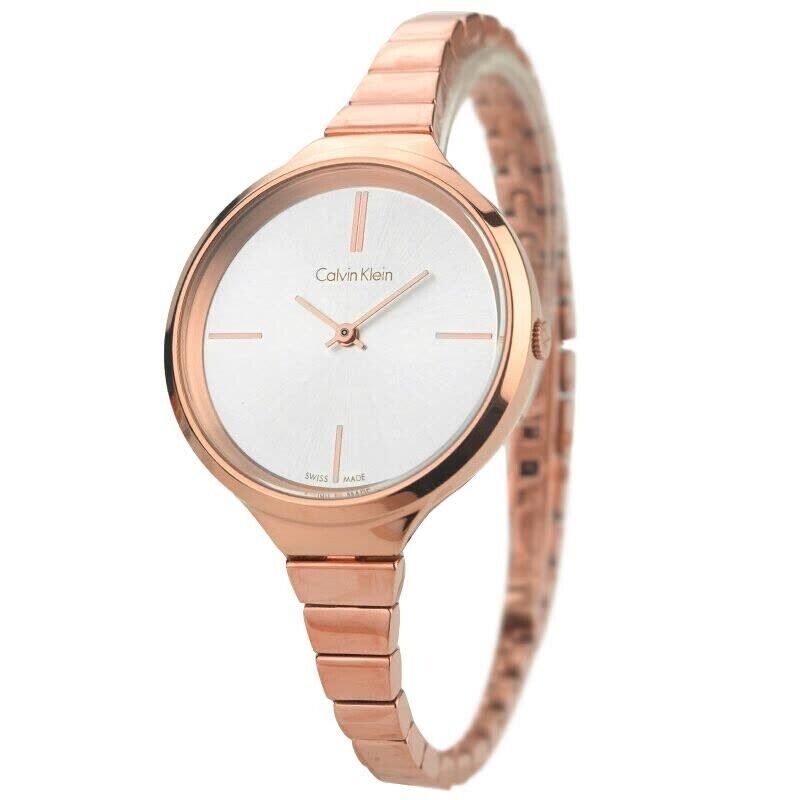 CALVIN KLEIN Lively Damen Uhr Silber Zifferblatt Roségold