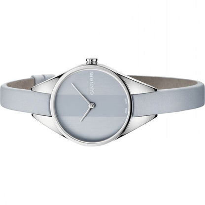 CALVIN KLEIN Rebel Damenarmbanduhr mit hellgrauem Zifferblatt