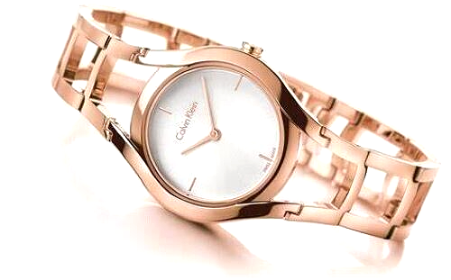 CALVIN KLEIN Class Silber Zifferblatt Roségold Damen Uhr