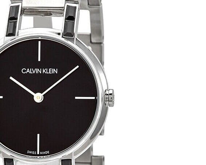 CALVIN KLEIN Cheers Uhr mit schwarzem Zifferblatt, Quartz