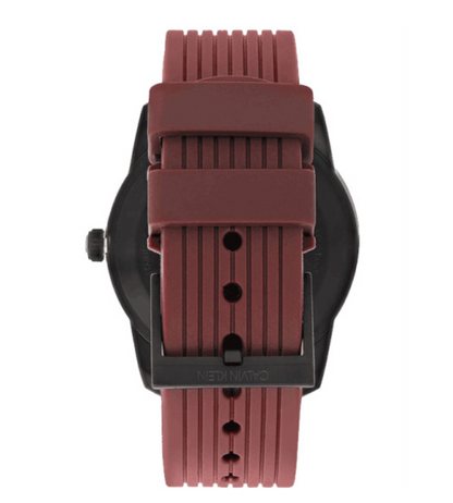 CALVIN KLEIN Evidence Herren Quarz Uhr mit rotem Zifferblatt