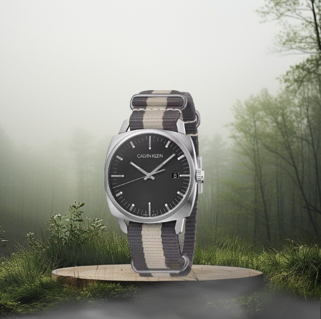 CALVIN KLEIN Fraternity Quarz Uhr Herren Schwarz Zifferblatt