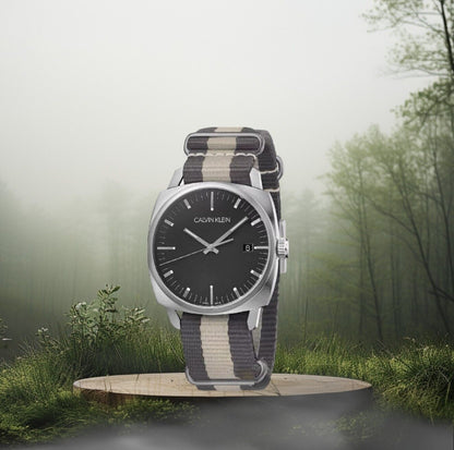 CALVIN KLEIN Fraternity Quarz Uhr Herren Schwarz Zifferblatt