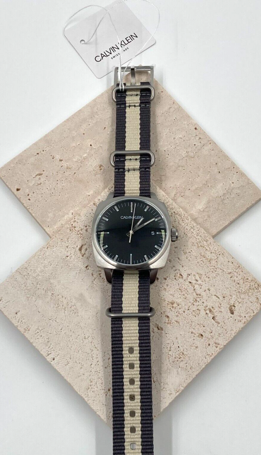 CALVIN KLEIN Fraternity Quarz Uhr Herren Schwarz Zifferblatt