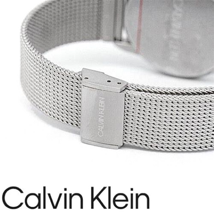 CALVIN KLEIN Minimal Quartz Damenarmbanduhr mit weißem Ziffernblatt