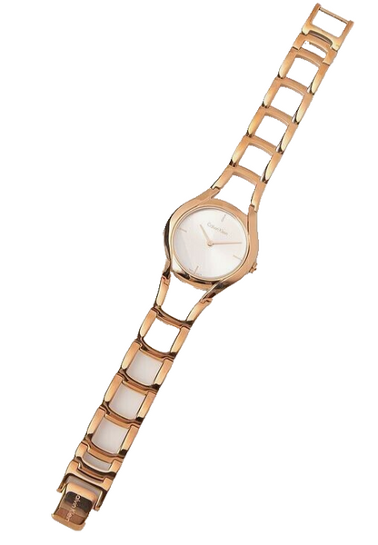 CALVIN KLEIN Class Silber Zifferblatt Roségold Damen Uhr