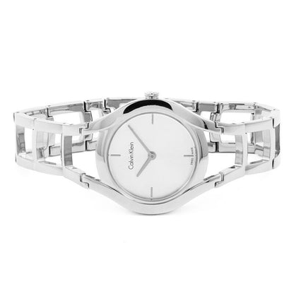 CALVIN KLEIN Class Damenarmbanduhr Edelstahl silbernes Ziffernblatt