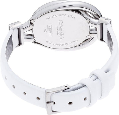 CALVIN KLEIN Damen Uhr mit weißem Zifferblatt