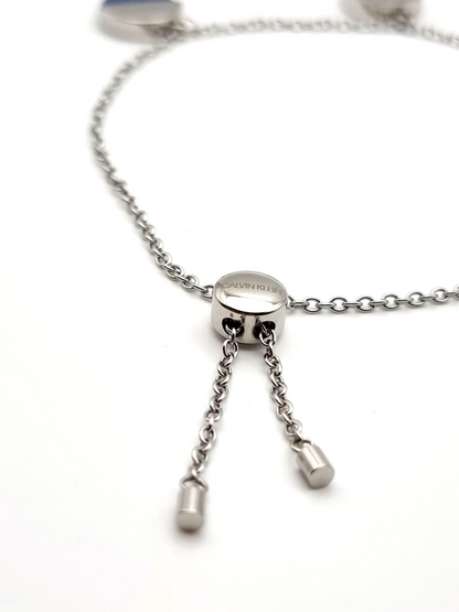 CALVIN KLEIN SPICY KJ8RLB040200 EDELSTAHL ARMBAND - BLAUER STEIN