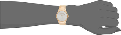 CALVIN KLEIN Whirl Silber Zifferblatt Roségold PVD Damen Quarz Uhr