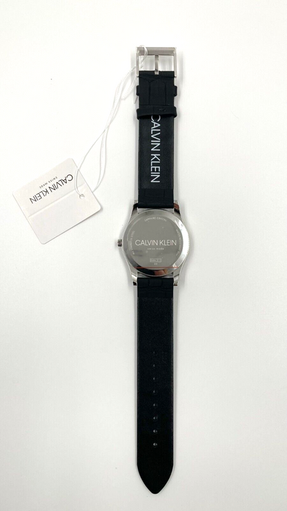 CALVIN KLEIN Quarz Uhr mit schwarzem Zifferblatt für Herren