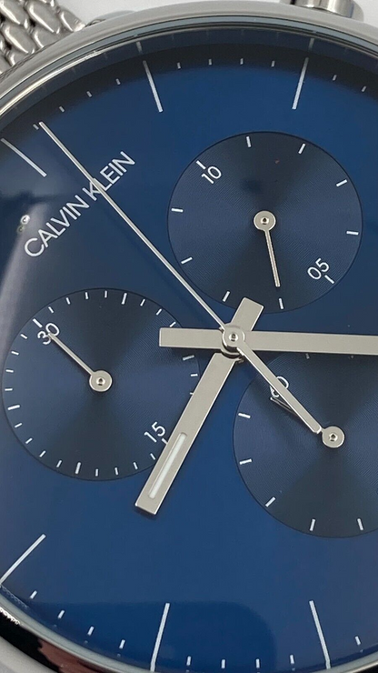 CALVIN KLEIN High Noon Chronograph Herren Uhr blaues Zifferblatt