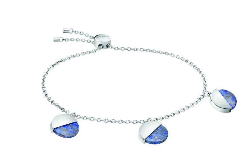 CALVIN KLEIN SPICY KJ8RLB040200 EDELSTAHL ARMBAND - BLAUER STEIN