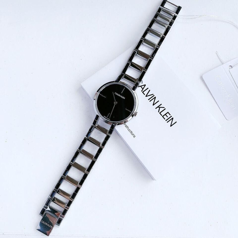 CALVIN KLEIN Cheers Uhr mit schwarzem Zifferblatt, Quartz