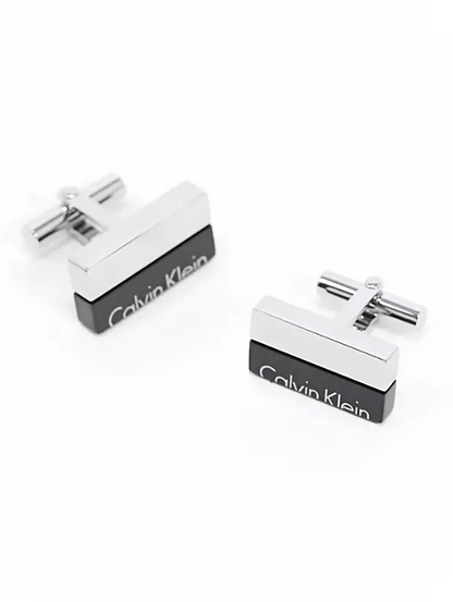 CALVIN KLEIN Stainless Steel BOOST KJ5RBC210100 Cufflinks - Silver/Black
