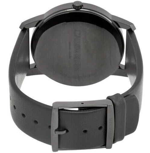 CALVIN KLEIN City Quarz Herrenarmbanduhr mit schwarzem Ziffernblatt