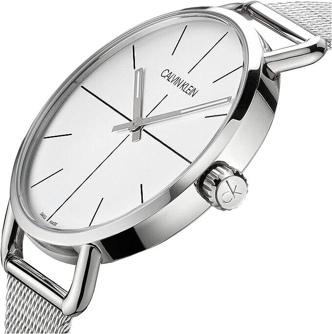 CALVIN KLEIN Even Quarz-Damenuhr mit silbernem Zifferblatt K7B21126