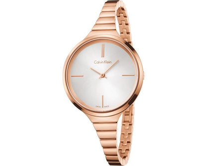 CALVIN KLEIN Lively Damen Uhr Silber Zifferblatt Roségold