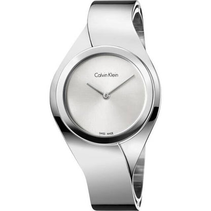 CALVIN KLEIN Senses Silber Zifferblatt kleine Armbanduhr Damen