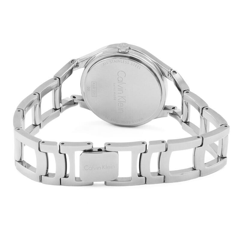 CALVIN KLEIN Class Damenarmbanduhr Edelstahl silbernes Ziffernblatt