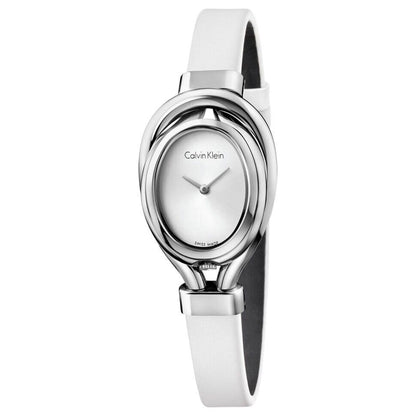 CALVIN KLEIN Damen Uhr mit weißem Zifferblatt