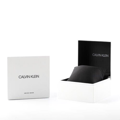 CALVIN KLEIN City Quarz Herrenarmbanduhr mit blauem Zifferblatt