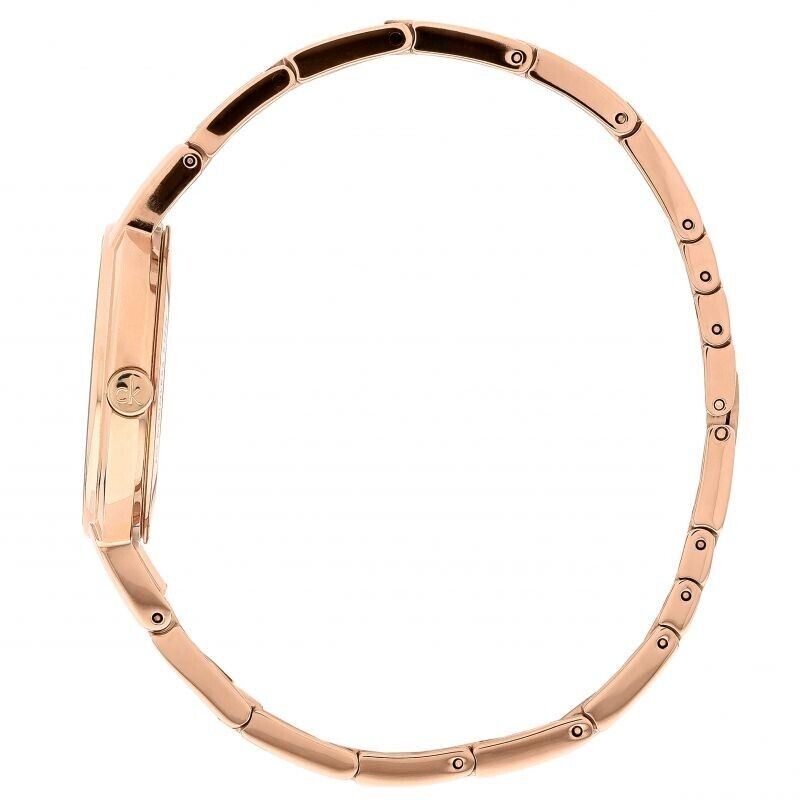 CALVIN KLEIN Cheers Damen Uhr Silber Zifferblatt Roségold PVD