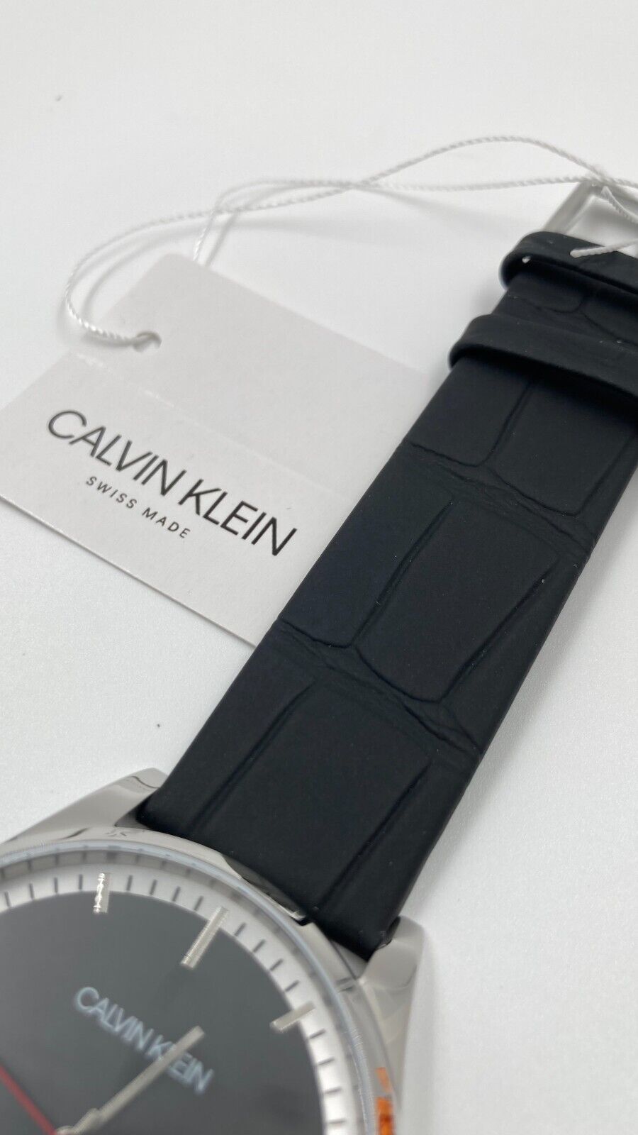 CALVIN KLEIN Quarz Uhr mit schwarzem Zifferblatt für Herren