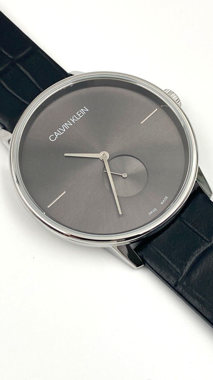 CALVIN KLEIN Accent Herren Quarz Uhr mit schwarzem Zifferblatt
