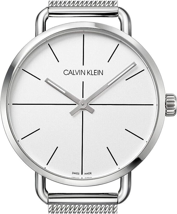 CALVIN KLEIN Even Quarz-Damenuhr mit silbernem Zifferblatt K7B21126