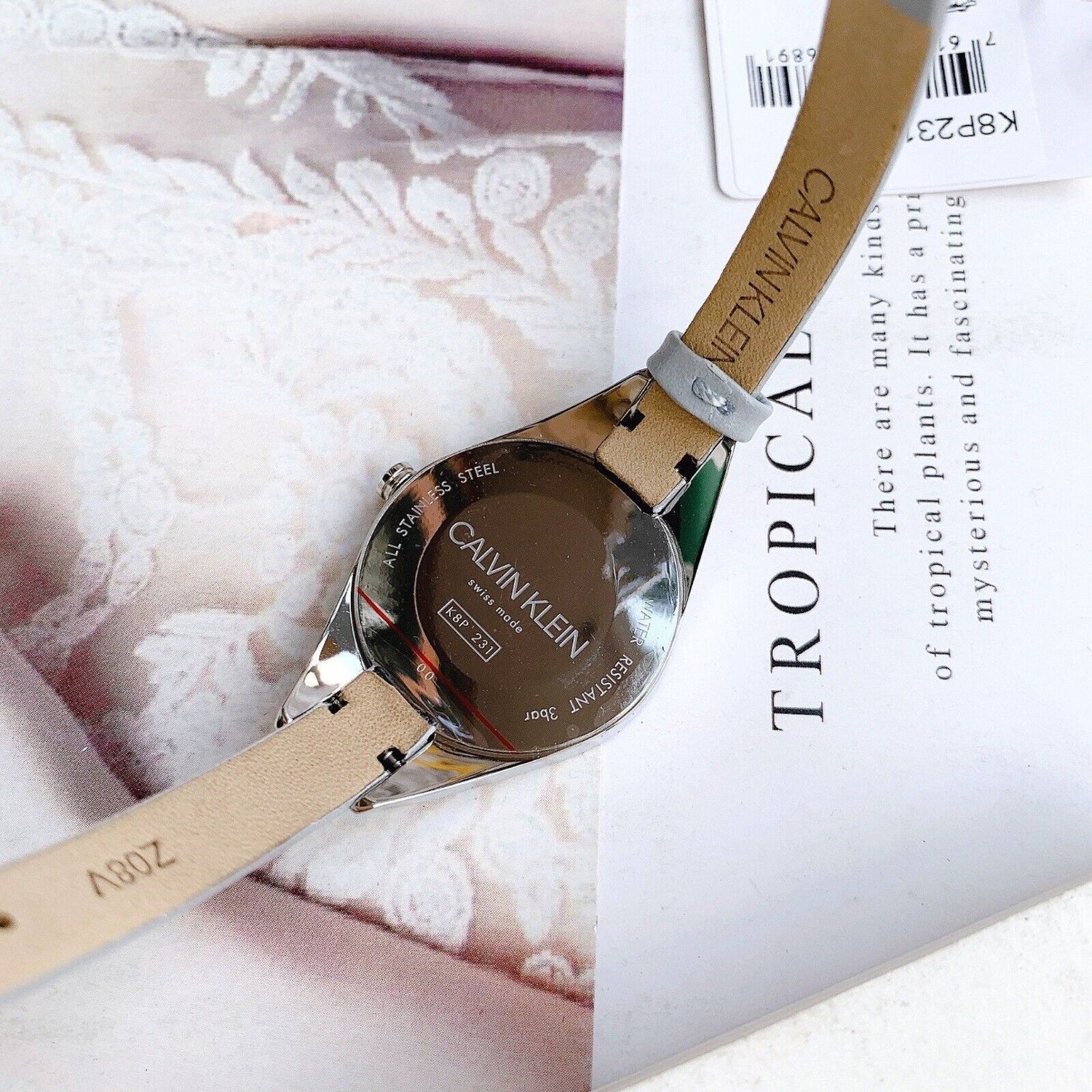 CALVIN KLEIN Rebel Damenarmbanduhr mit hellgrauem Zifferblatt