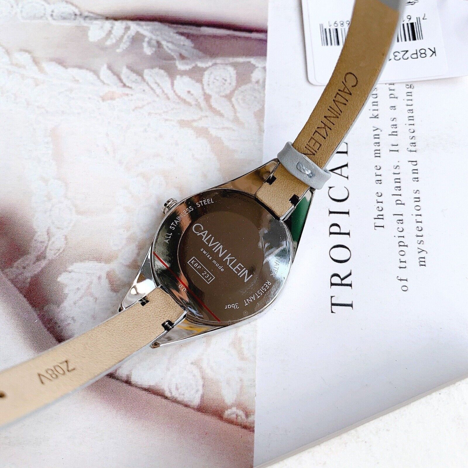 CALVIN KLEIN Rebel Damenarmbanduhr mit hellgrauem Zifferblatt