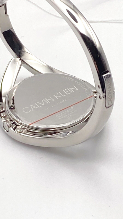 CALVIN KLEIN Party Uhr Damen schwarz Zifferblatt schmales Armband
