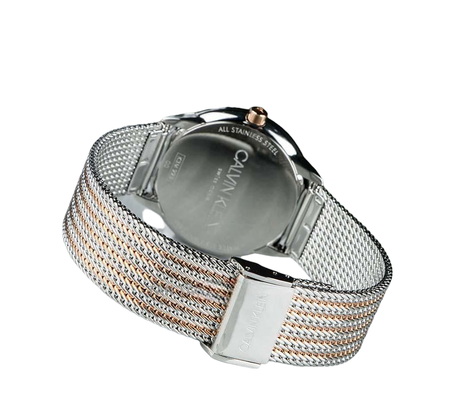 CALVIN KLEIN Minimal Quarzuhr mit silbernem Zifferblatt Unisex