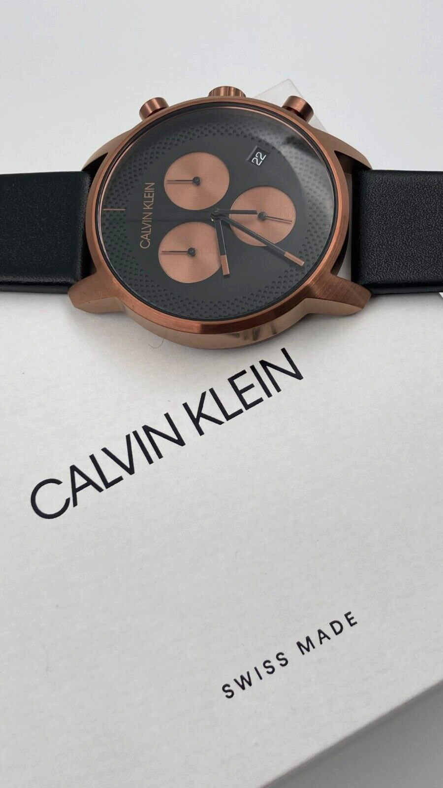 CALVIN KLEIN City Chronograph Quarz Herrenarmbanduhr schwarz