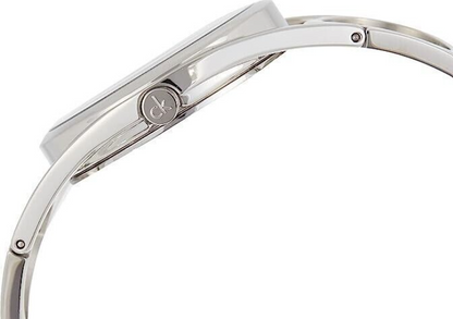 CALVIN KLEIN Damenarmbanduhr Edelstahl mit schwarzem Zifferblatt