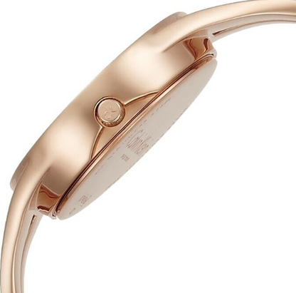 CALVIN KLEIN Addict Silber Zifferblatt Mittel Rose Gold PVD Damen Uhr