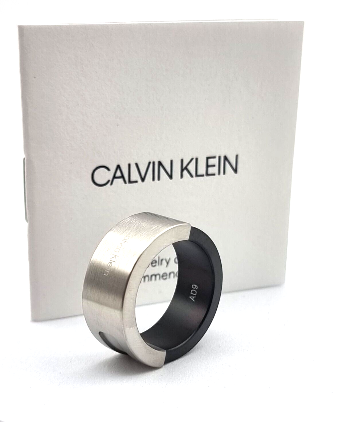 CALVIN KLEIN RING MAGNET EDELSTAHL/SCHWARZ - Gr.  60