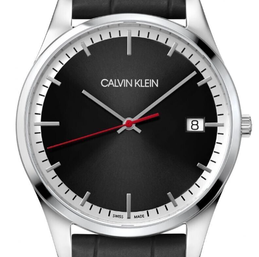 CALVIN KLEIN Quarz Uhr mit schwarzem Zifferblatt für Herren