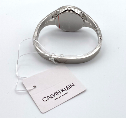 CALVIN KLEIN Addict Silber Zifferblatt Mittel Armreif Damen Quarzuhr