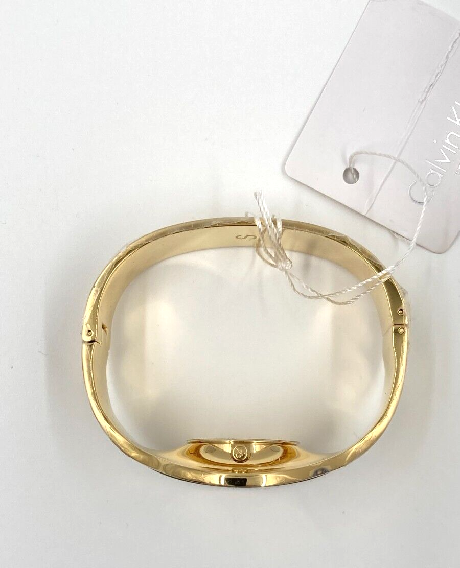 CALVIN KLEIN nahtlose Damenarmbanduhr Gold PVD