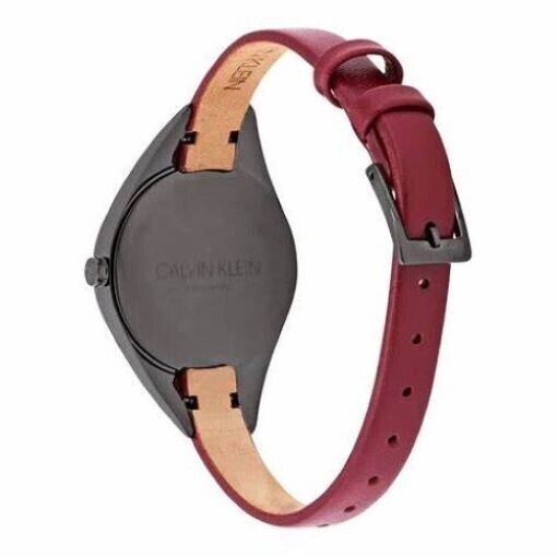 CALVIN KLEIN Rebel Damenarmbanduhr Rot Schwarz Zifferblatt