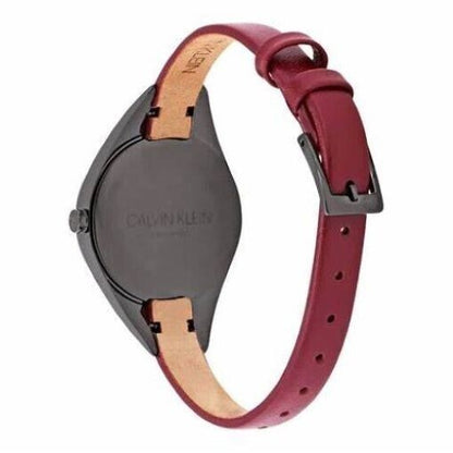 CALVIN KLEIN Rebel Damenarmbanduhr Rot Schwarz Zifferblatt