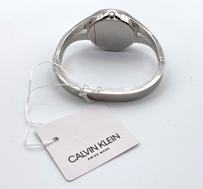 CALVIN KLEIN Addict Silber Zifferblatt Kleine Armreif Damen Uhr