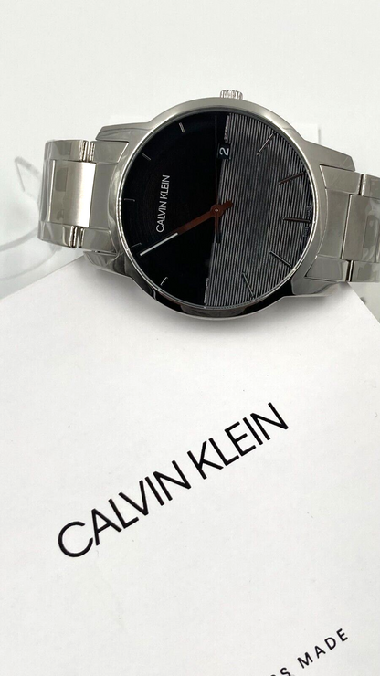 CALVIN KLEIN City Quarzuhr Herren Schwarz Zifferblatt