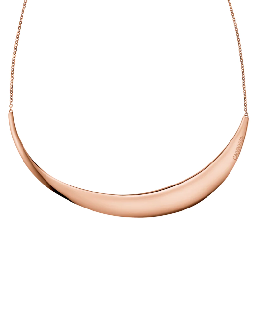 CALVIN KLEIN GROOVY KJ8QPJ100100 CHOKER NECKLACE - ROSE GOLD