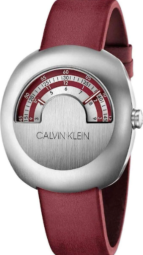 CALVIN KLEIN Glimpse Quarz Herrenarmbanduhr mit silbernem Zifferblatt