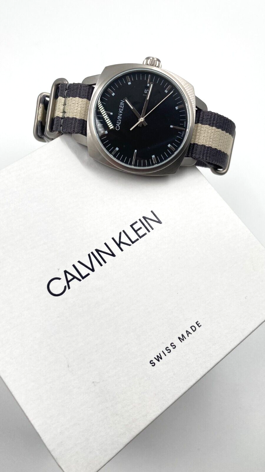 CALVIN KLEIN Fraternity Quarz Uhr Herren Schwarz Zifferblatt